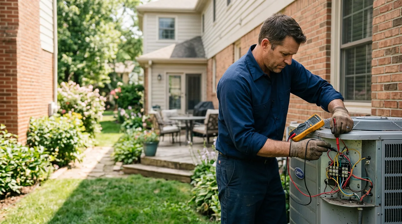 HVAC technician working near Loraine, IL